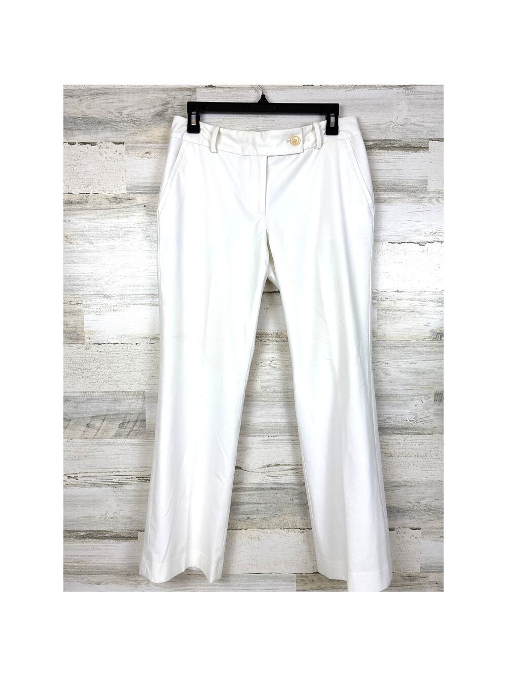 Talbots Signature Womens 6 Petite White Viscose Ankle Pants Summer Casual Mid